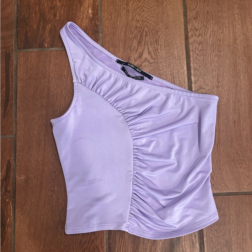 BNWT silence and noise size S purple one shouldered tank
